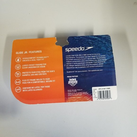 Speedo Glide Jr. Junior Swimming Goggles Baby Blue - Picture 10 of 13